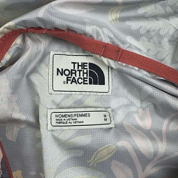 North Face Packable Hooded Rain/Wind Resistant Floral 1/4 Zip Jacket, Sz. M - Picture 11 of 16
